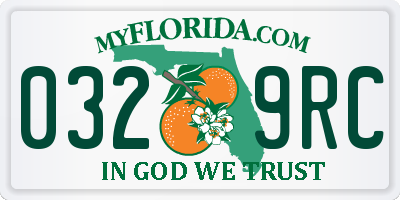 FL license plate 0329RC