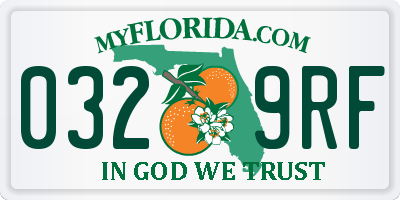 FL license plate 0329RF