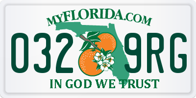 FL license plate 0329RG