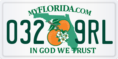 FL license plate 0329RL