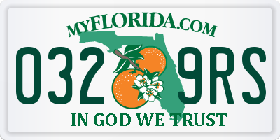 FL license plate 0329RS