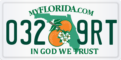 FL license plate 0329RT