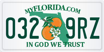 FL license plate 0329RZ