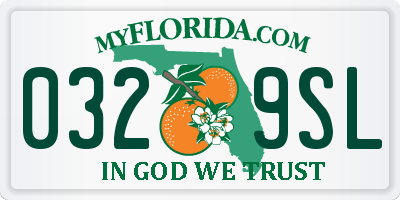 FL license plate 0329SL