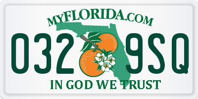 FL license plate 0329SQ