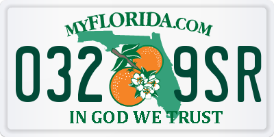 FL license plate 0329SR