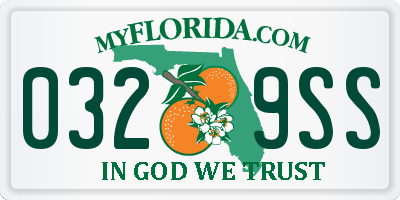 FL license plate 0329SS