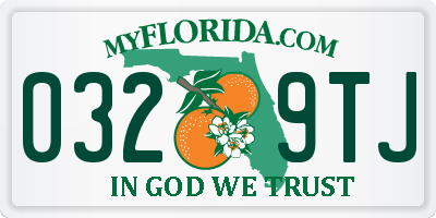 FL license plate 0329TJ