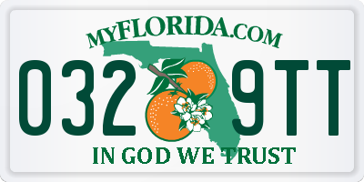 FL license plate 0329TT
