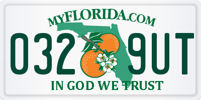 FL license plate 0329UT