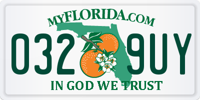 FL license plate 0329UY