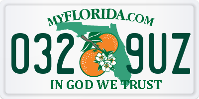 FL license plate 0329UZ