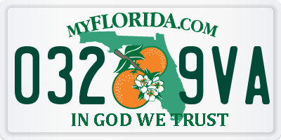FL license plate 0329VA