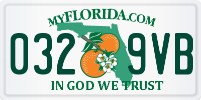 FL license plate 0329VB