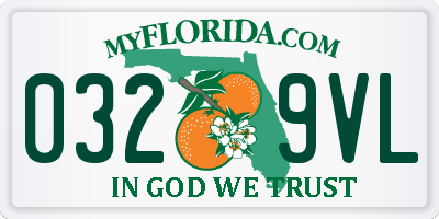 FL license plate 0329VL