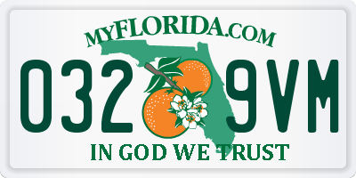 FL license plate 0329VM