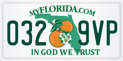 FL license plate 0329VP