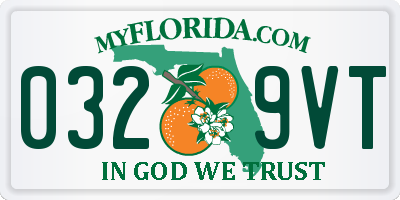 FL license plate 0329VT