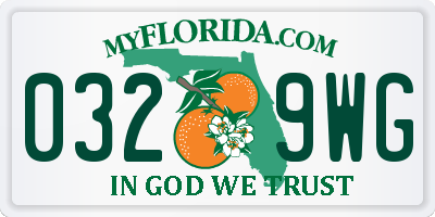 FL license plate 0329WG