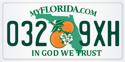FL license plate 0329XH