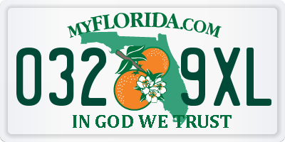 FL license plate 0329XL