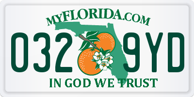FL license plate 0329YD