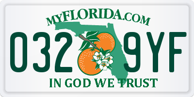 FL license plate 0329YF