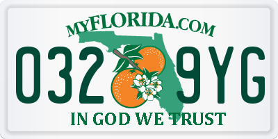 FL license plate 0329YG