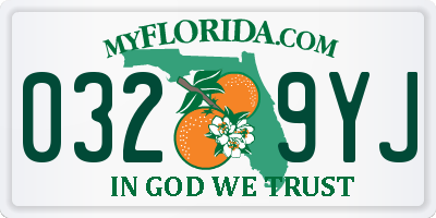 FL license plate 0329YJ