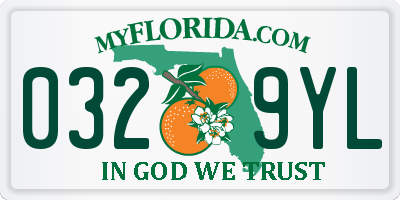 FL license plate 0329YL