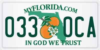 FL license plate 0330CA