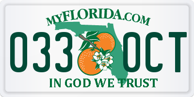 FL license plate 0330CT