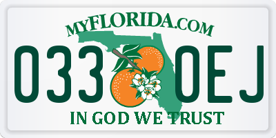 FL license plate 0330EJ