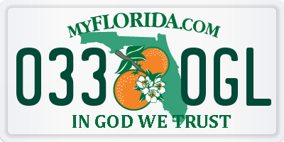 FL license plate 0330GL