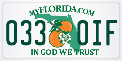 FL license plate 0330IF