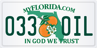 FL license plate 0330IL