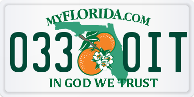 FL license plate 0330IT