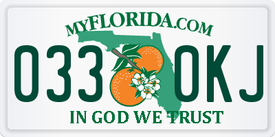 FL license plate 0330KJ