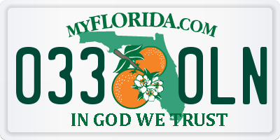 FL license plate 0330LN