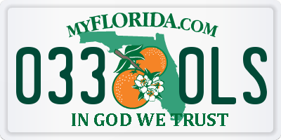 FL license plate 0330LS