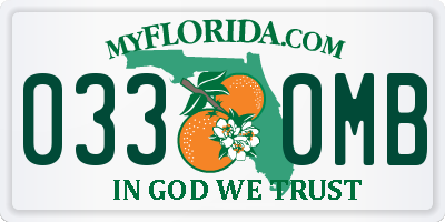 FL license plate 0330MB