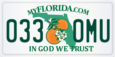 FL license plate 0330MU