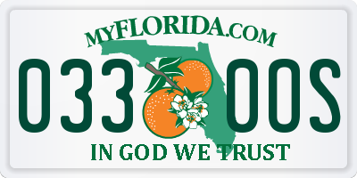 FL license plate 0330OS