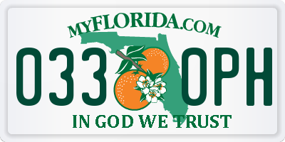 FL license plate 0330PH