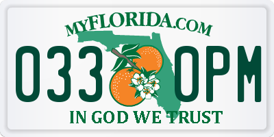 FL license plate 0330PM