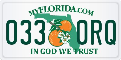 FL license plate 0330RQ