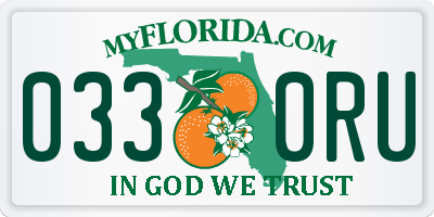 FL license plate 0330RU