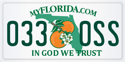 FL license plate 0330SS