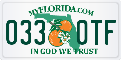 FL license plate 0330TF