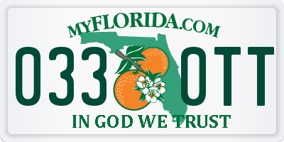 FL license plate 0330TT